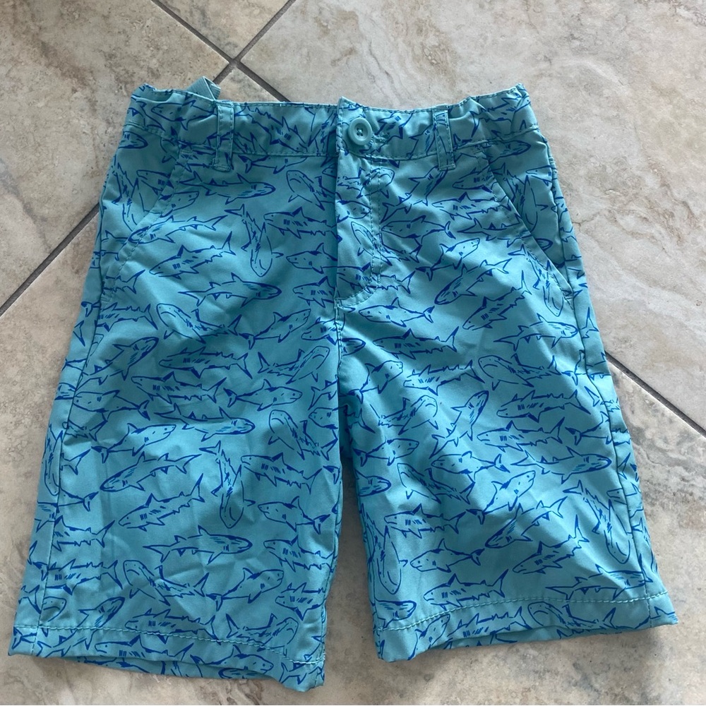Cat & Jack Teal Shark Print boys Shorts